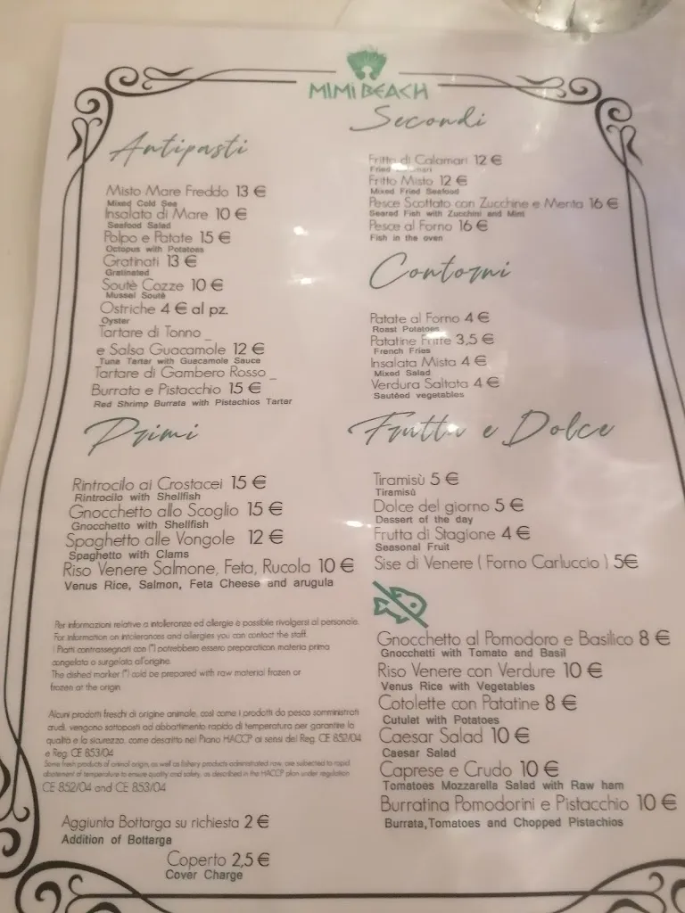Menu_Mimì Beach - Fossacesia_Fossacesia_immagine_4