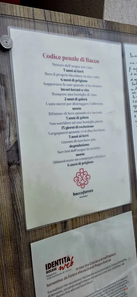 Menu_Baccofurore Albergo Dipinto e Hostaria dal 1930_Agerola_image_4