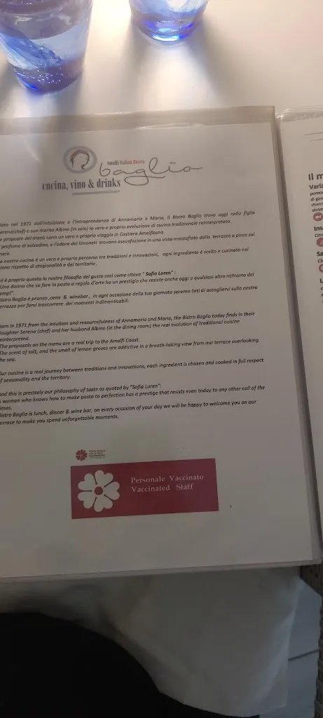 Menu_Baglio Amalfi Italian Ristò Cucina , vino&drinks_Agerola_image_1