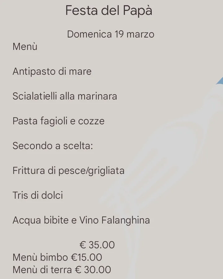 Menu_Paradise Di Di Bella Mario_Aiello del Sabato_image_1