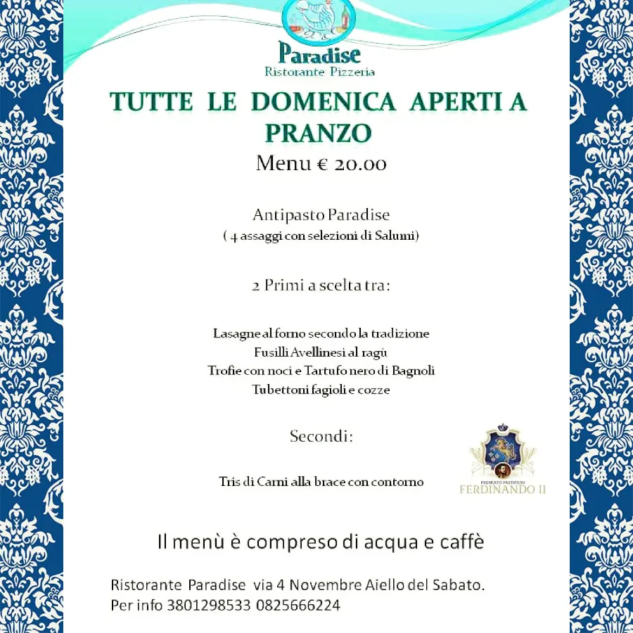 Menu_Paradise Di Di Bella Mario_Aiello del Sabato_image_3