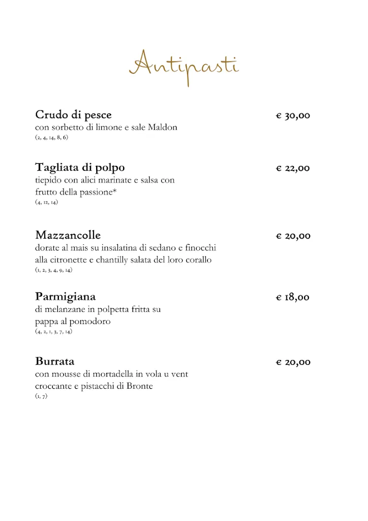 Menü_Tarì Art Restaurant_Amalfi_Bild_2