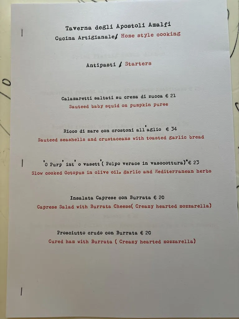 Menu_Taverna degli Apostoli_Amalfi_immagine_3