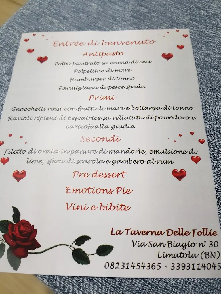 Menu_La Taverna delle Follie_Amorosi_image_1