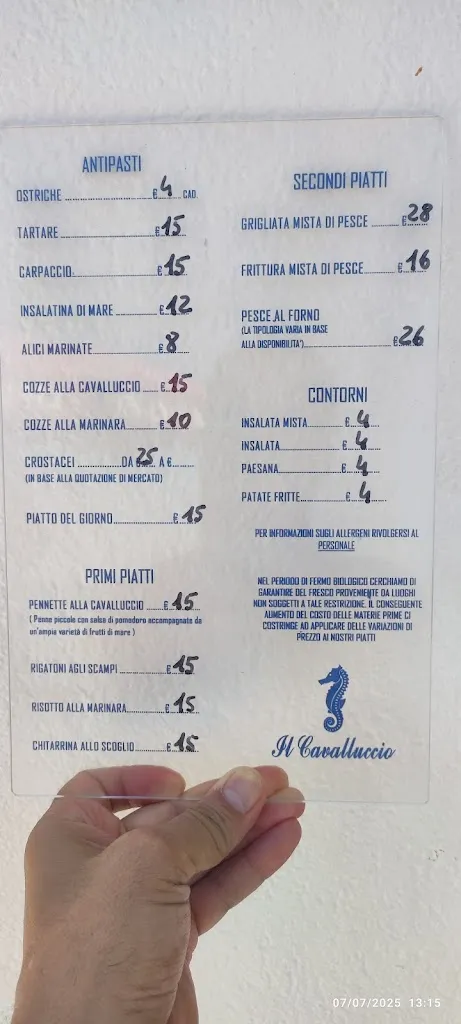Menu_Il Cavalluccio Stabilimento Balneare - Ristorante_Fossacesia_image_2