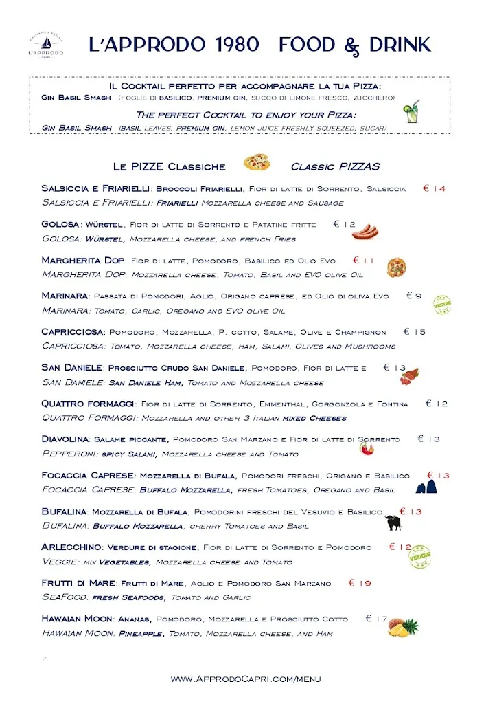 Menu_L'Approdo 1980 Food & Drink_Anacapri_image_1