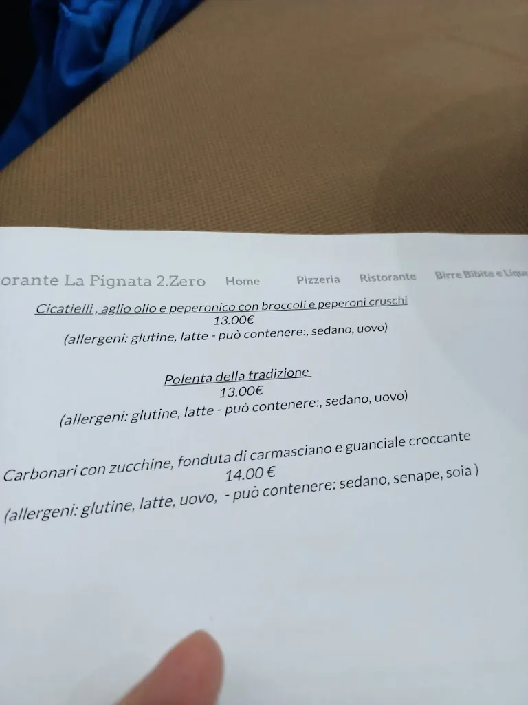Menu_La Pignata 2.Zero_Ariano_image_2
