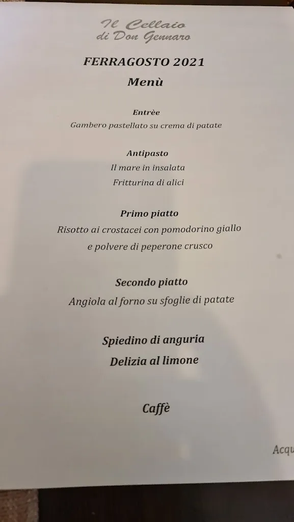 Menu_Il Cellaio di Don Gennaro_Arola-Preazzano_image_1