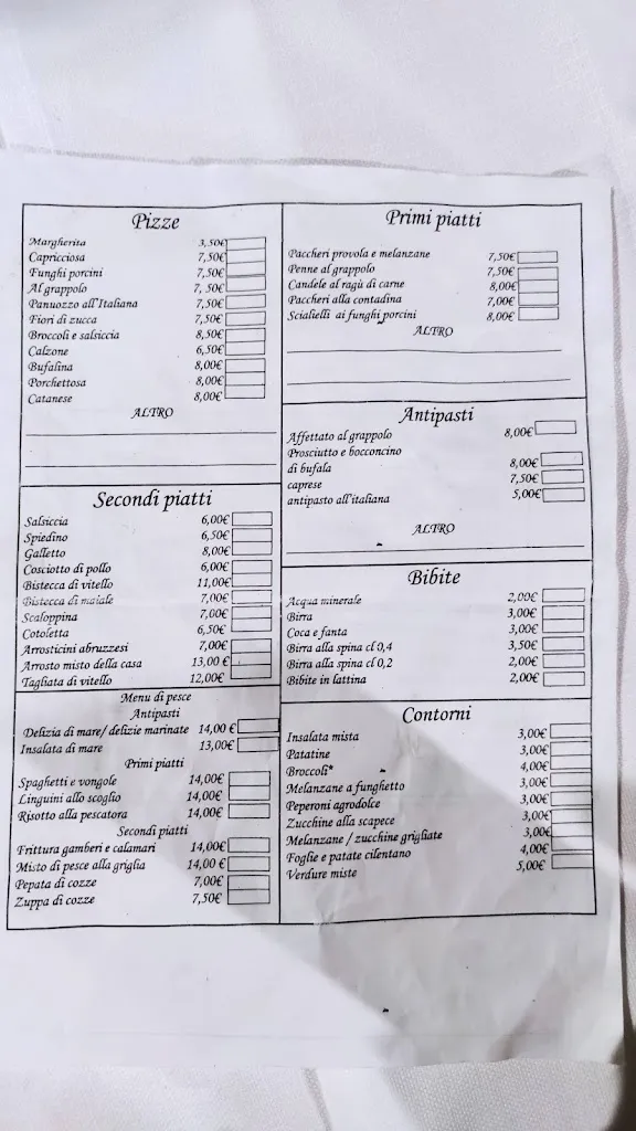 Menu_Il Grappolo Ristorante pizzeria braceria dal 1979 Salerno Ascea_Ascea_image_4