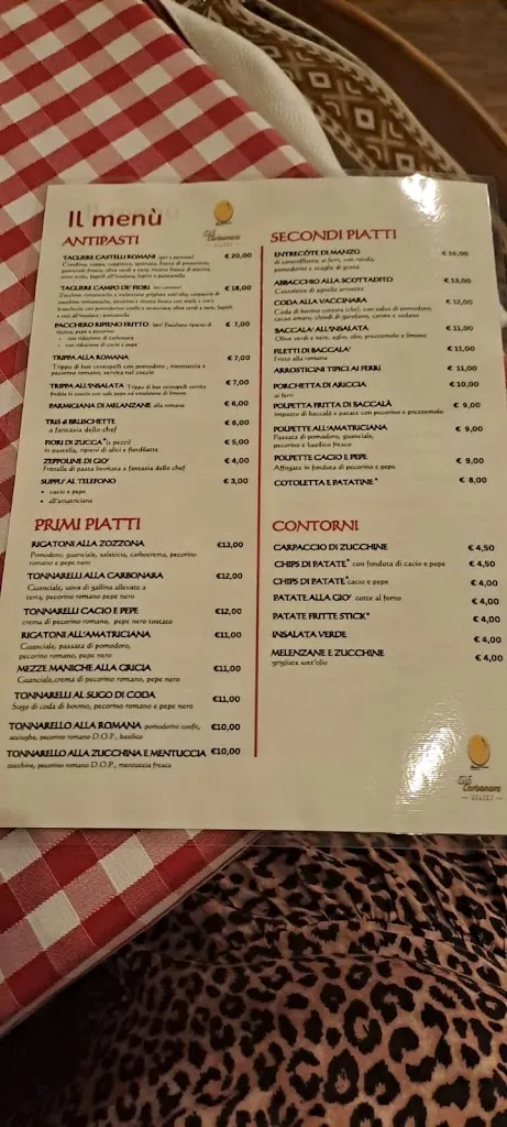 Menu_Gió Carbonara Trattoria_Avellino_image_2