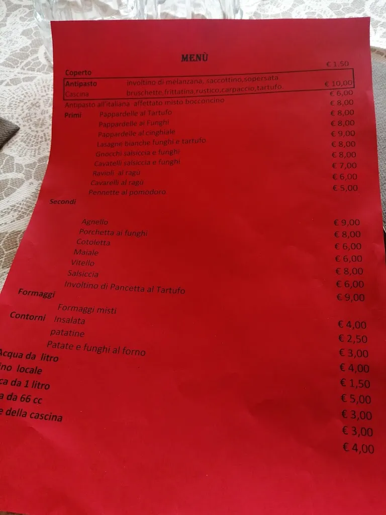 Menu_Cascina Del Tartufo._Bagnoli Irpino_image_1