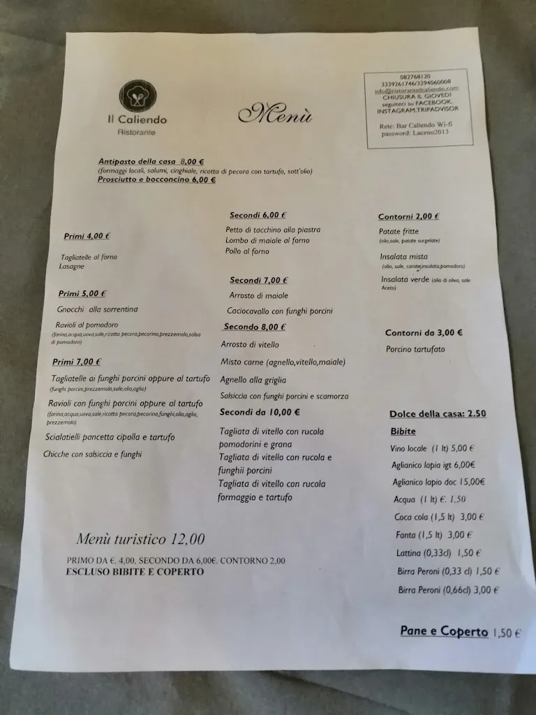 Menu_Ristorante Il Caliendo Bar Tabacchi Sala Giochi_Bagnoli Irpino_image_3