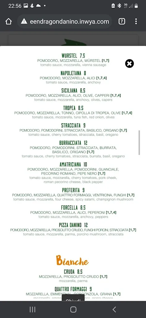 Menu_Green Dragon da Nino_Francavilla al Mare_image_4