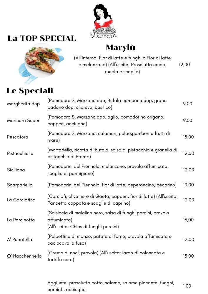 Menu_La Lazzara Trattoria e Pizzeria_Avvocata_image_1