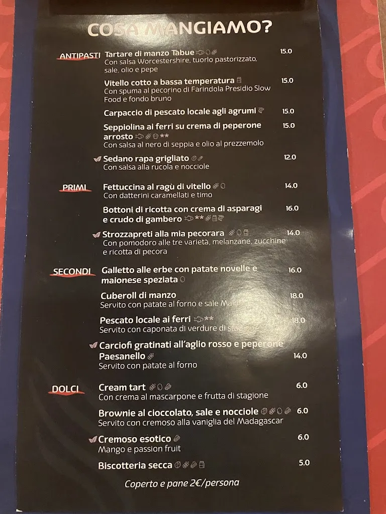 Menu_Tàbue Ristorante_Francavilla al Mare_immagine_1