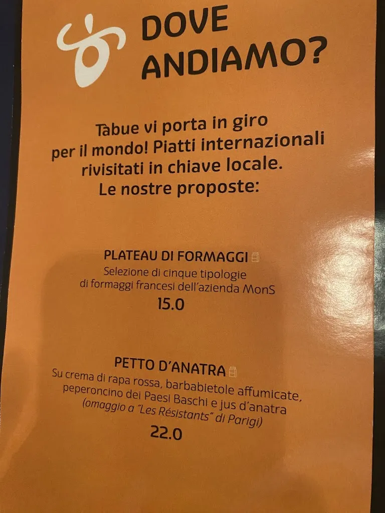 Menu_Tàbue Ristorante_Francavilla al Mare_immagine_2