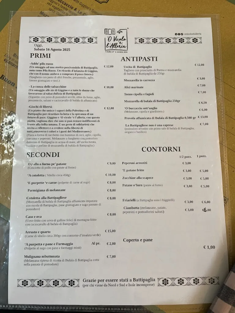 Menu_O Vicolo 'E L'Alleria_Battipaglia_image_4