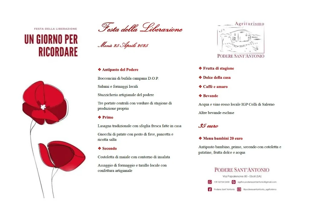 Menü_Agriturismo Podere Sant'Antonio_Bivio Santa Cecilia_Bild_2