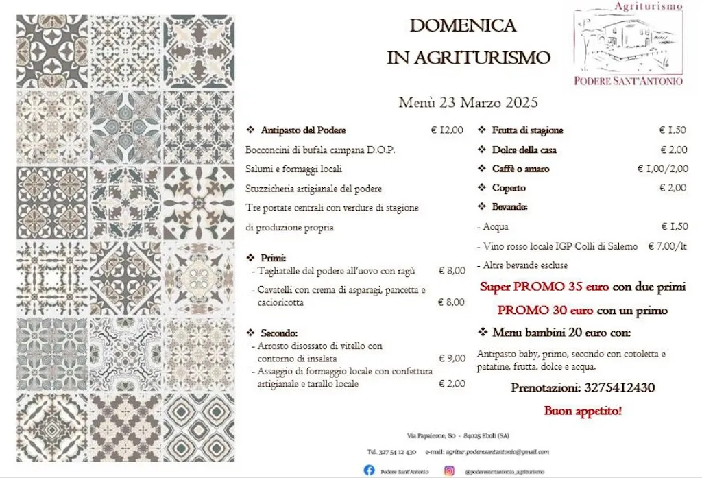 Menü_Agriturismo Podere Sant'Antonio_Bivio Santa Cecilia_Bild_3