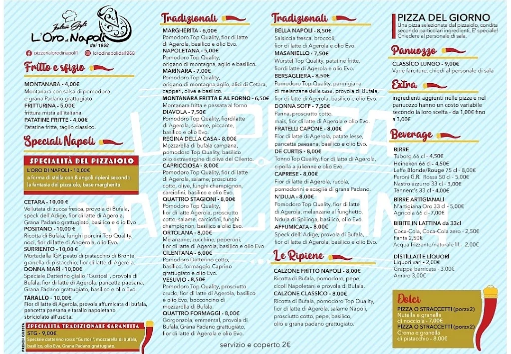 Menu_Pizzeria l'Oro di Napoli_Bivio Santa Cecilia_image_1