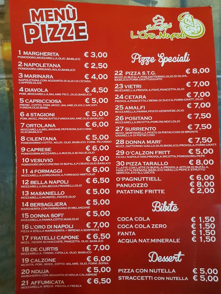 Menu_Pizzeria l'Oro di Napoli_Bivio Santa Cecilia_image_3