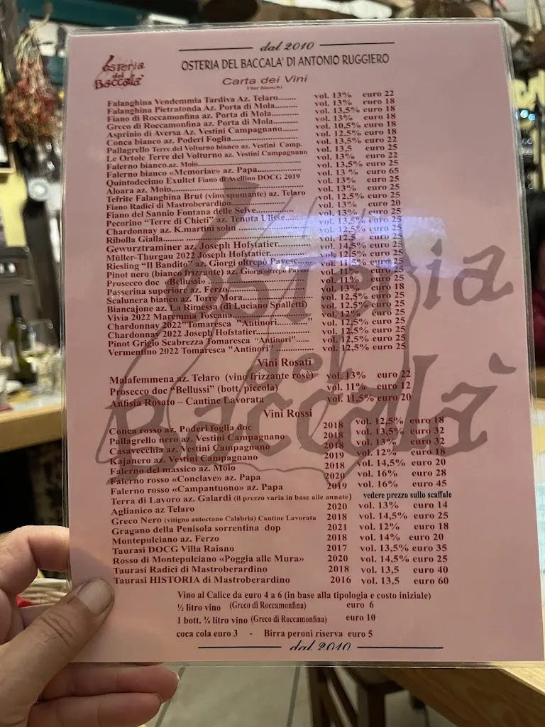 Menu_Osteria del baccalà_Caianello_image_2