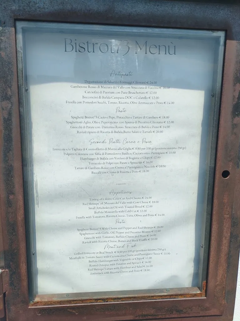 Menu_Ristorante Bistrot73 - Aperti a Pranzo e Cena_Capaccio Scalo_image_1