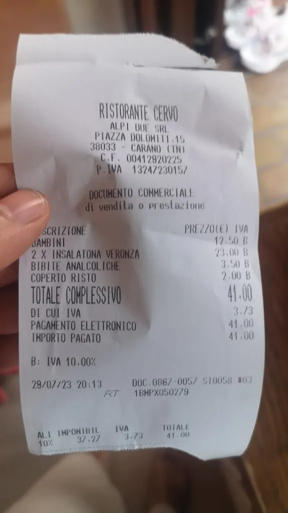 Marco S_Ristorante Cervo_Carano_review