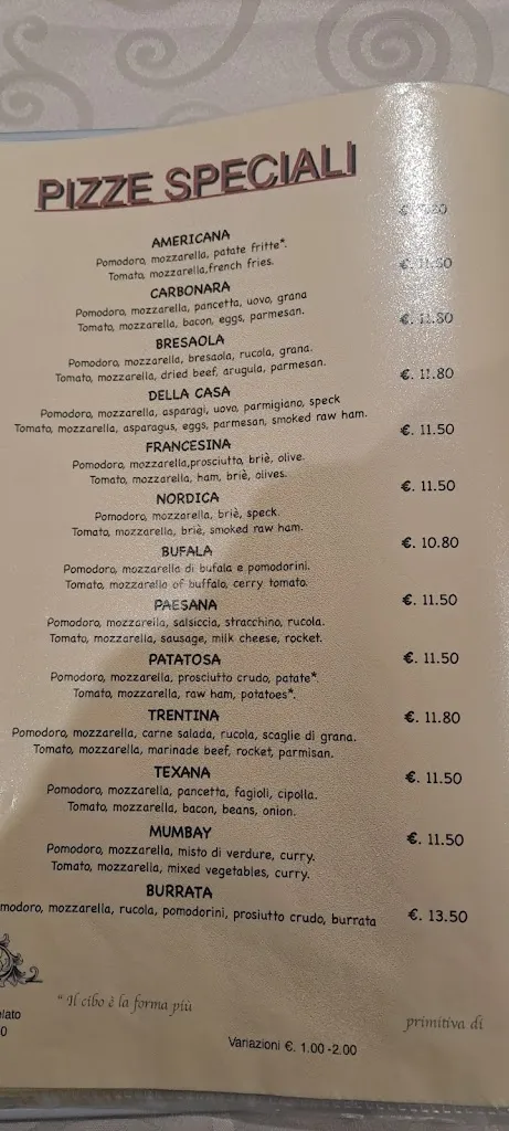 Menu_Pizzeria Ristorante Veronza da Tiziana_Carano_image_1