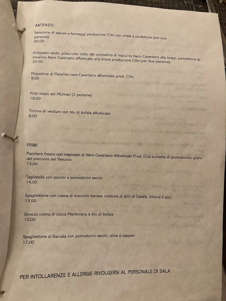 Menü_I Mulinari_Carinola_Bild_1