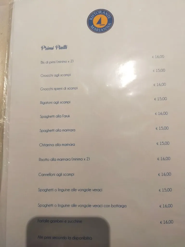 Menu_Ristorante Marianna Specialità di Pesce Francavilla al Mare_Francavilla al Mare_image_3