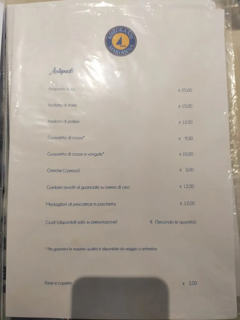 Menu_Ristorante Marianna Specialità di Pesce Francavilla al Mare_Francavilla al Mare_image_4