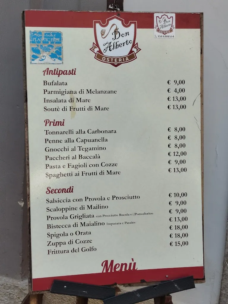 Menü_Osteria Don Alberto_Capua_Bild_1