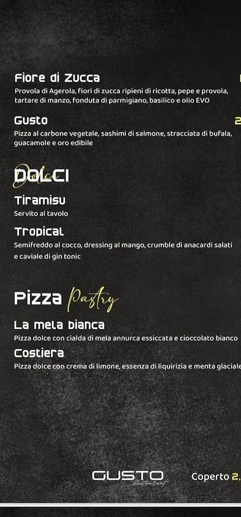 Menu_GUSTO restaurant braceria pizzeria_Capua_image_4