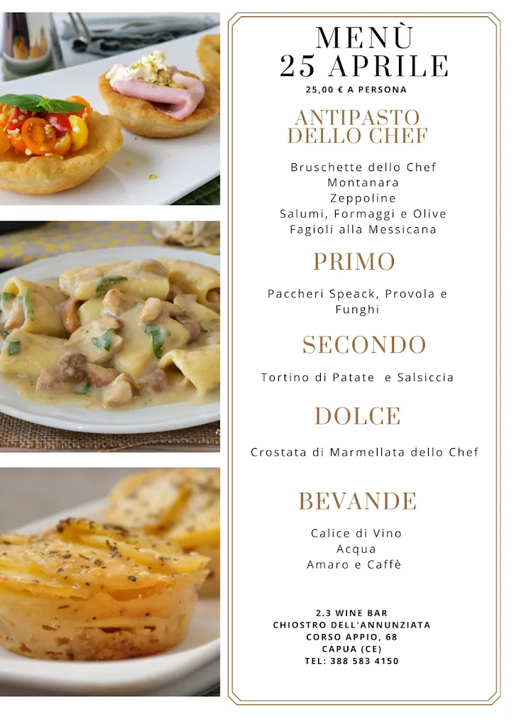 Menu_2.3 Wine Bar_Capua_image_1