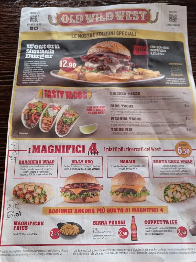 Menu_Old Wild West - Santa Maria Capua Vetere_Capua_image_4