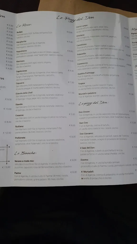 Menu_L'Oasi del Don_Capua_image_1