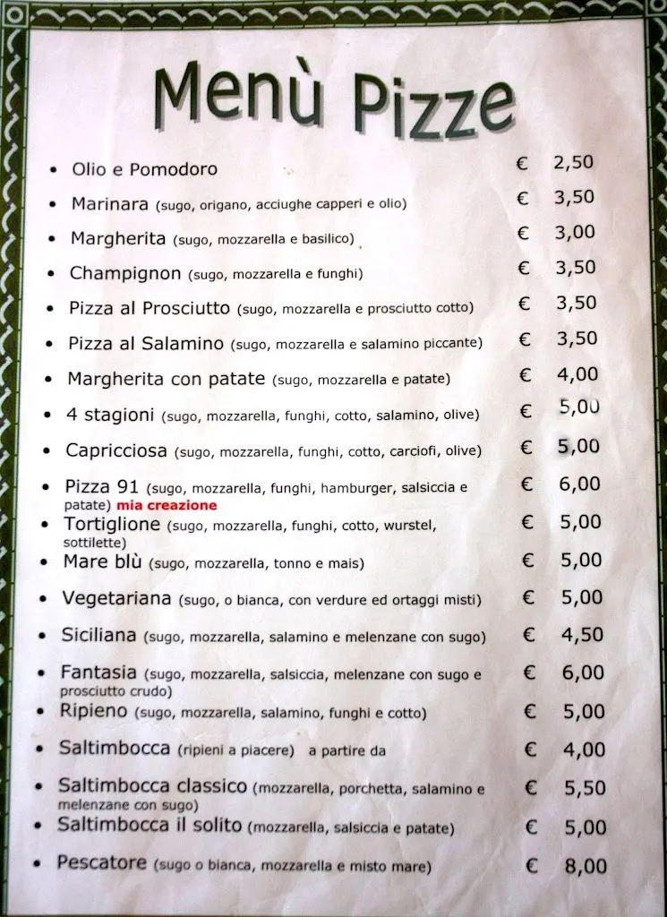 Menu_Pizzeria Pub 
