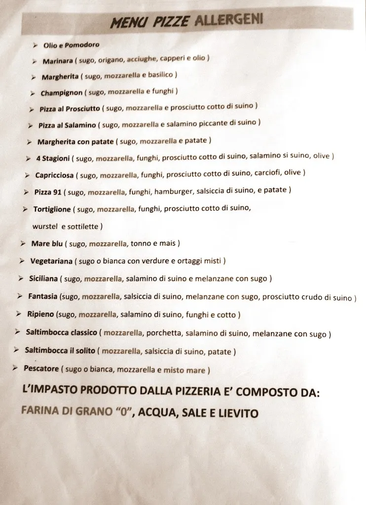 Menu_Pizzeria Pub 