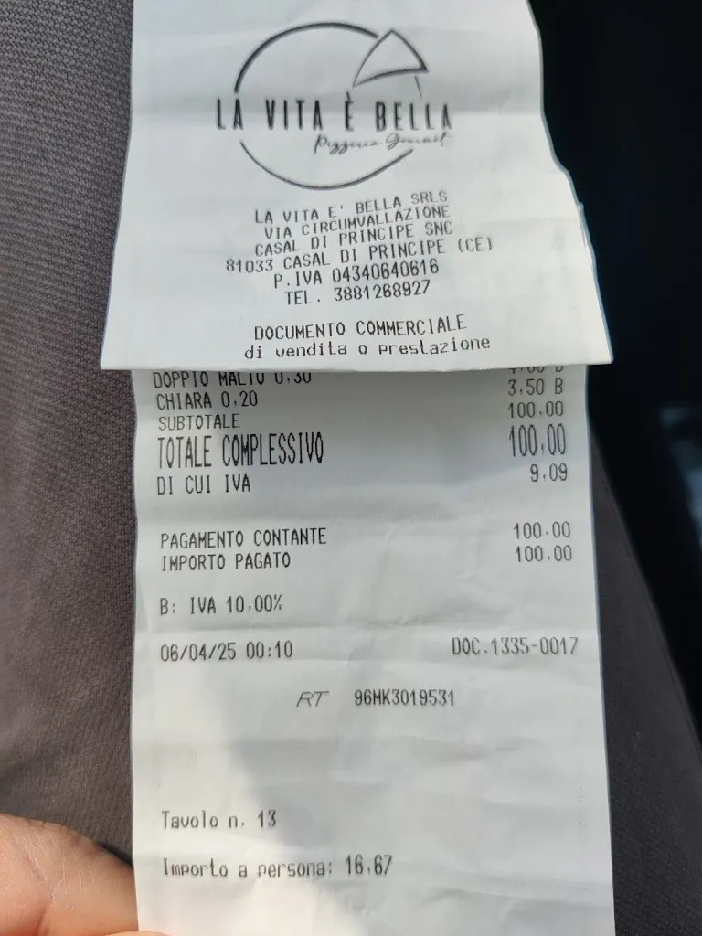 Giuseppe Campaniello_Pizzeria La Vita è Bella_Casal di Principe_review