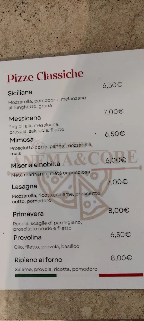 Menu_Pizzeria Anema&Core_Casal di Principe_image_1