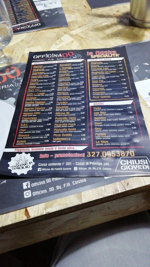 Menu_Pizzeria Officina 00 - F.lli Corvino - RISTORANTE PIZZERIA_Casal di Principe_image_3
