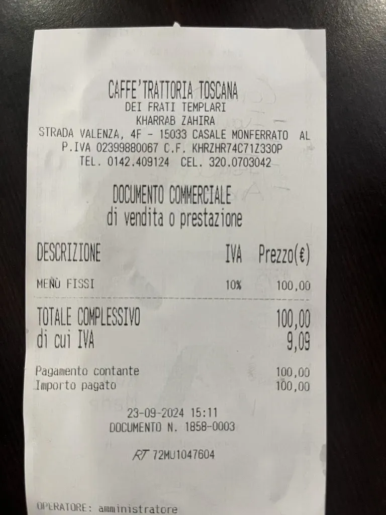 Andres Rueda_Trattoria Toscana dei Frati Templari_Casale_review