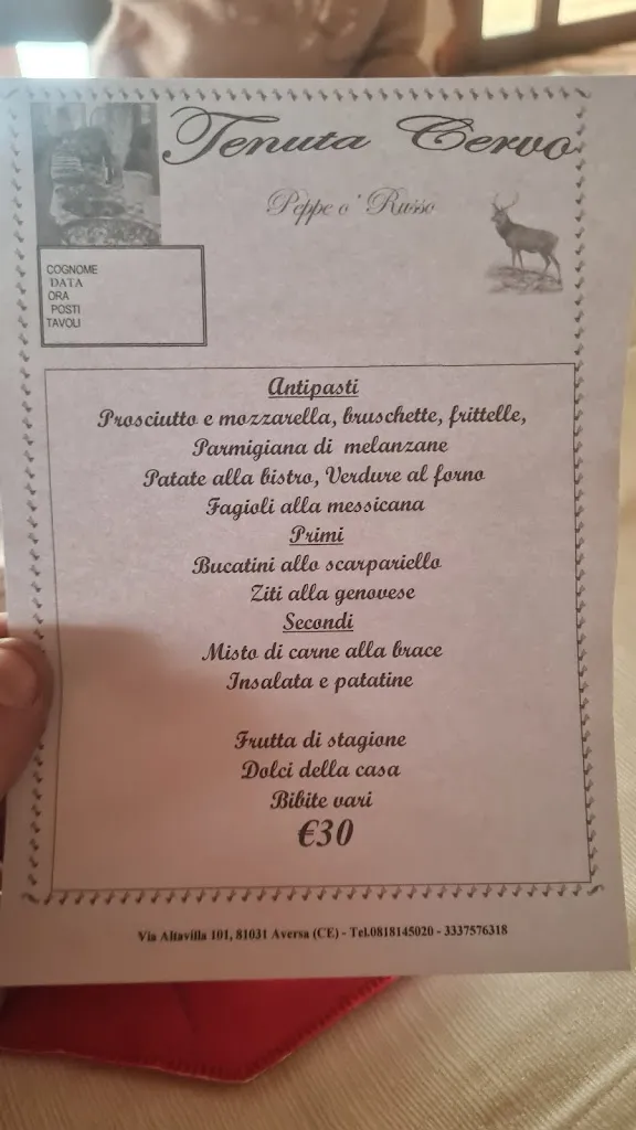 Menu_Tenuta Cervo Antica Osteria Peppe 'O Russo_Casaluce_image_4