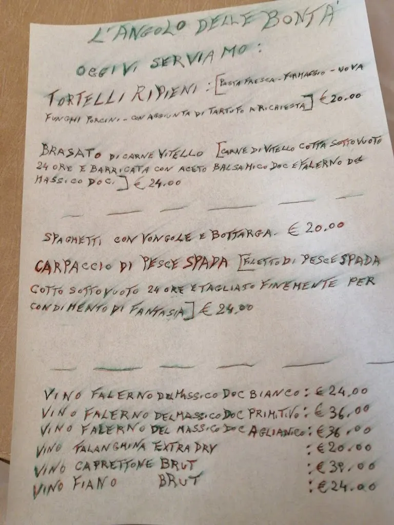 Menü_L'Angolo delle Bontà_Cascano_Bild_1