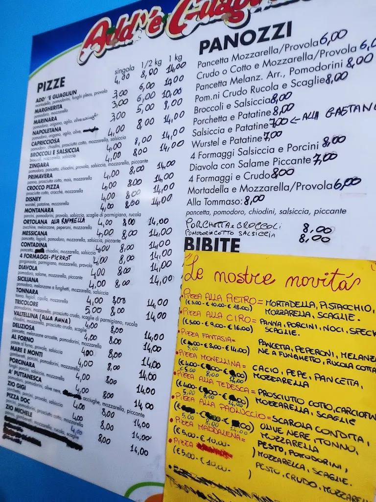 Menu_Pizzeria Add' e Guagliun - Di Galasso Pietro_Casola di Napoli_image_1