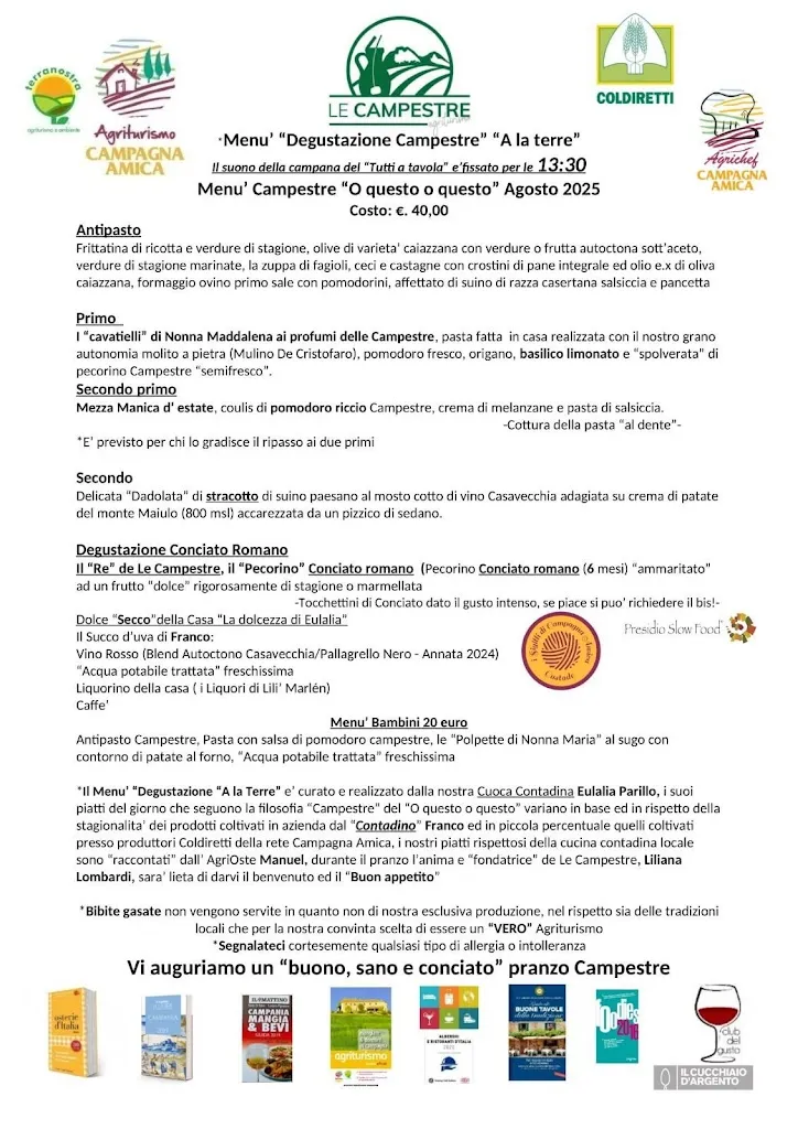 Menu_Agriturismo Le Campestre_Castel di Sasso_image_1