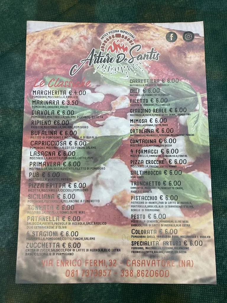 Menu_Antica Pizzeria Napoletana Arturo De Santis_Casavatore_image_2