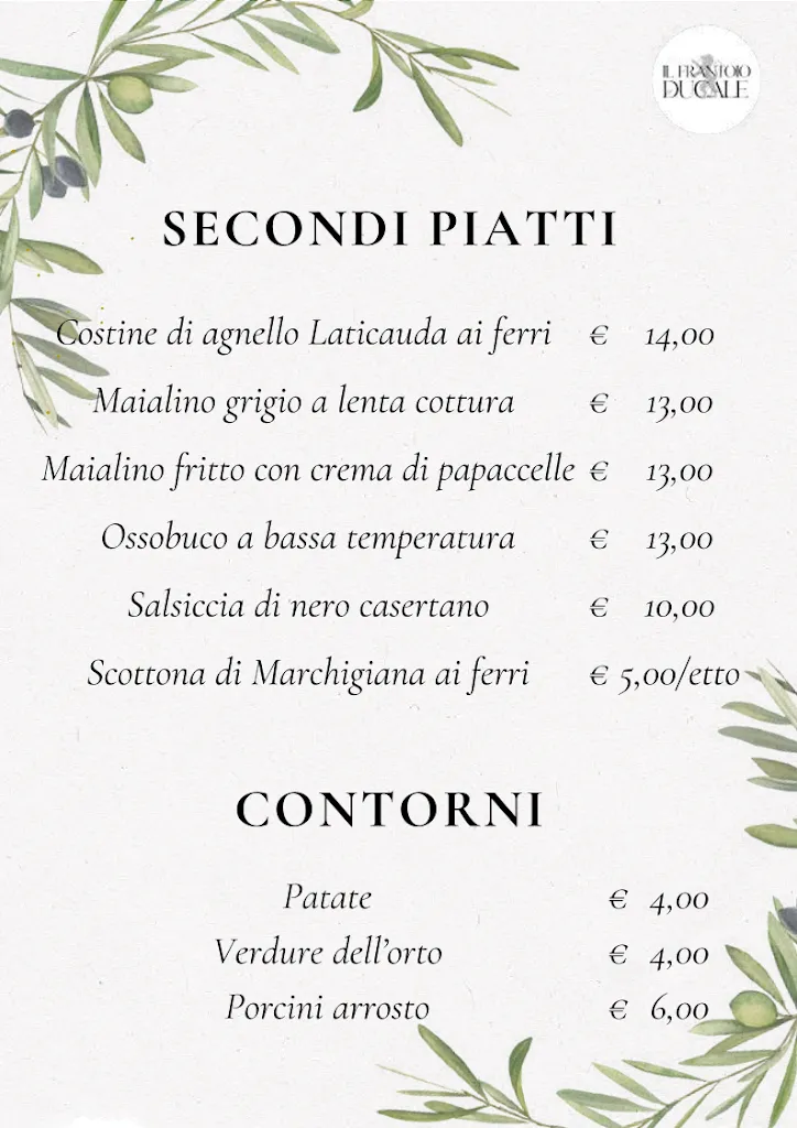 Menu_Ristorante Il Frantoio Ducale_Castel Morrone_image_1