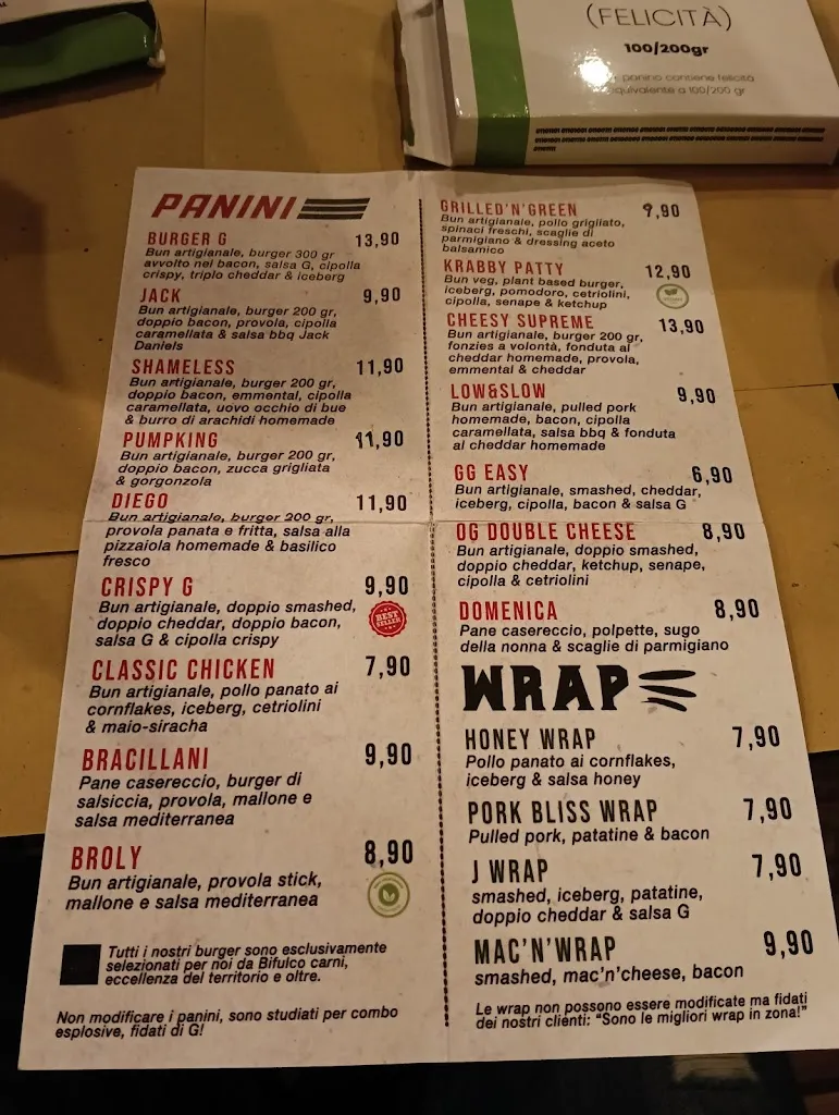 Menu_G BURGER_Castel San Giorgio_image_3